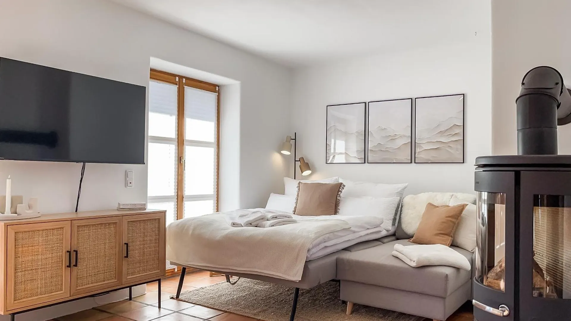 Apartment Fuer 6 - Bergblick, Balkon, Kamin, Kino, Yoga, Parkplatz Garmisch-Partenkirchen